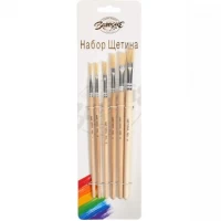 Набір пензликів плоских 6шт Щетина Barogue 763
