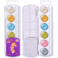 Акварель 6 цв. перламутровая "Творчество" пластик "Гамма" 19,5*5,5 см