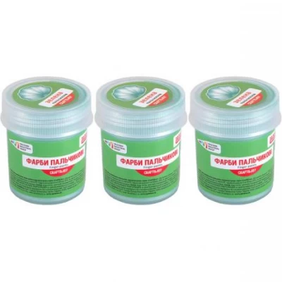 Краска пальчиковая Зеленая перламутр 40 мл Craft and Joy "Гамма"