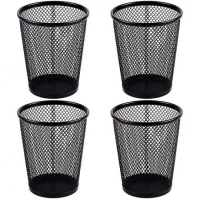 Стакан для ручок метал Сітка-Конус 3680, чорний 9х10,5 см
