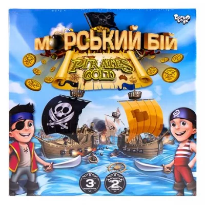 Настільна розважальна гра Морський бій. Pirates Gold укр G-MB-03U