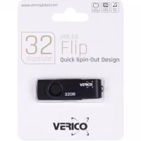 Флешка Verico USB 32Gb Flip Black 1UDOV-R0BK33-NN 040194/606076