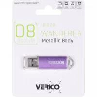 Флешка Verico USB 8Gb Wanderer Purple 1UDOV-M4PE83-NN