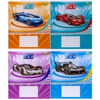 Зошит кольоровий 12 аркушів, коса з доп.лініей Green 3050