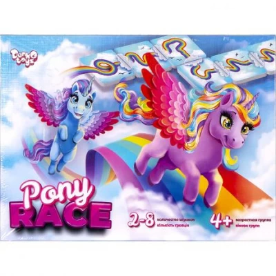 Настільна стратегічна гра 4+ Pony Race з ігровим полем G-PR-01-01/ДТ-БИ-07-82