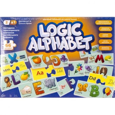 Развивающие пазлы-ассоциации "Logic Alphabet" англ/укр G-LoA-01-04U ДТ-ЛА-06-46 Развивающие пазлы-ассоциации "Logic Alphabet" англ/укр G-LoA-01-04U ДТ-ЛА-06-46