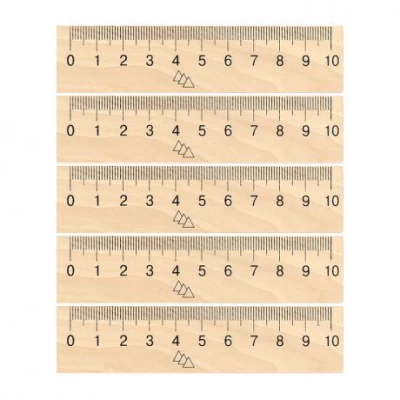 Лінійка 10 см, дерев'яна