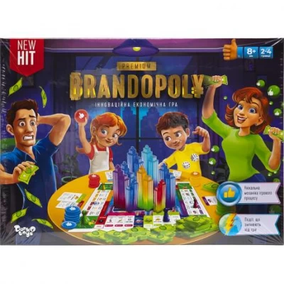 Настільна розважальна гра Брендополія Premium укр ДТ-БИ-07-90
