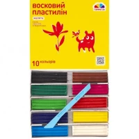 Пластилін восковий Малята 10 кольорів, 120 г Гамма