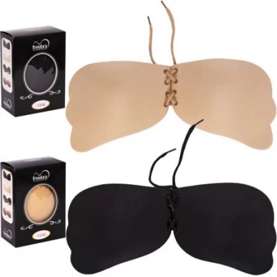 Силиконовый бюстгальтер невидимка 28613-1 С черный/беж