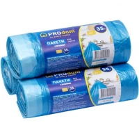 Пакет для сміття 50х55 35л 30 штук ProDom із затяжкою