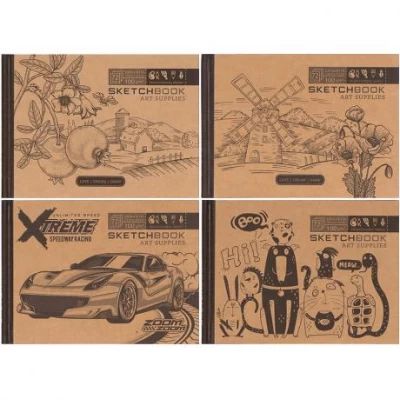 Блокнот скетчбук "Мандарин Крафт" 214467 7БЦ соч. обл. 36 л. 148х105мм БК029/01-04