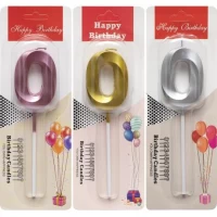 Свічка-цифра 0 металік TL-1056 Свічка-цифра 0 металік TL-1056