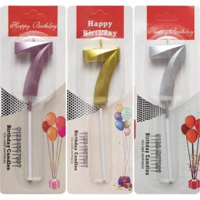 Свічка-цифра 7 металік TL-1056 Свічка-цифра 7 металік TL-1056