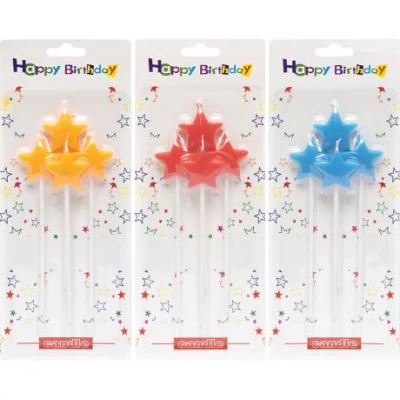 Набор свечей для торта "Звездочки" 4шт TL-1045 Набор свечей для торта "Звездочки" 4шт TL-1045