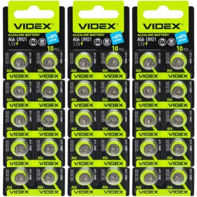 Батарейка Videx таблетка AG 6 V-291697
