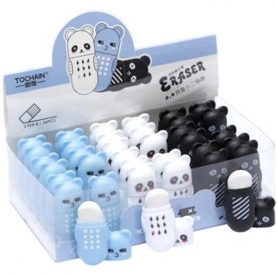 Гумка кольорова 2758BА у футлярі Панда