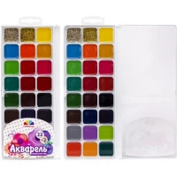 Акварель 24 кольори золото та срібло с/к RUDIX пластик 812412