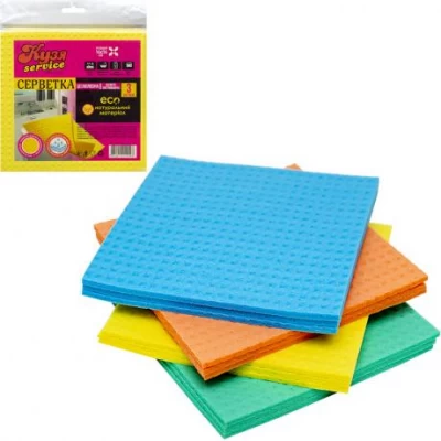 Салфетки целлюлозные 3 шт 15,5*15,5см