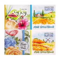 Блокнот скетчбук "Мандарин" жесткая. обкл. 64л. 10х10см 206974/БК 300/6,9,11,19