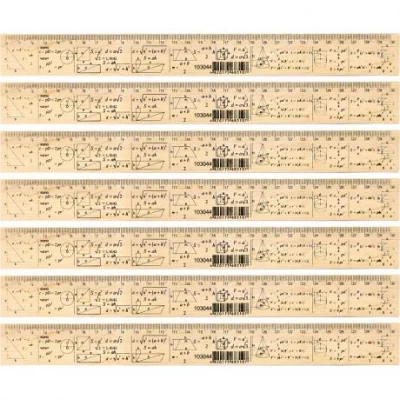 Лінійка 30см дерев'яна Геометрія