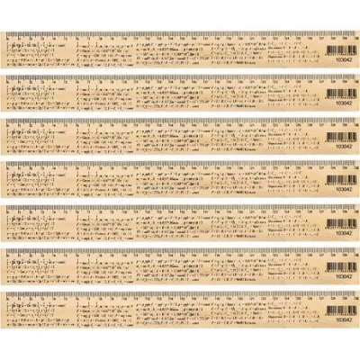 Линейка 30см деревянная "Физика"