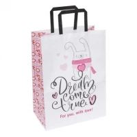 Пакет паперовий КРАФТ білий 25х15х34, 5см KGB 253415-36