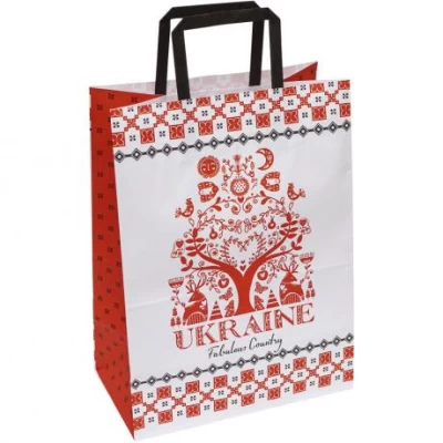 Пакет паперовий КРАФТ білий 25х15х34, 5см KGB 253415-40 Пакет паперовий КРАФТ білий 25х15х34, 5см KGB 253415-40