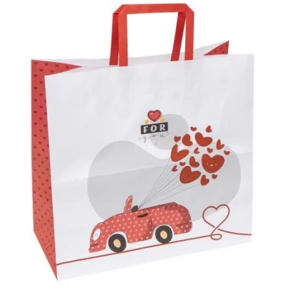 Пакет паперовий КРАФТ білий 32х15х30см KGB 323015-27 Пакет паперовий КРАФТ білий 32х15х30см KGB 323015-27