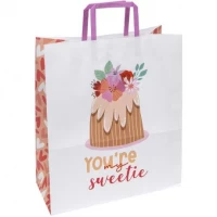 Пакет бумажный КРАФТ белый 32х15х38см KGB 323815-45 Пакет бумажный КРАФТ белый 32х15х38см KGB 323815-45