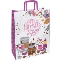 Пакет бумажный КРАФТ белый 32х15х42см KGB 324215-32