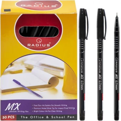 Ручка MX RADIUS тонована 50 штук, черна