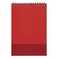 Блокнот А5 ECO 36арк., клітинка, тв.підкл., спіраль Червоний ВА5436Е-006