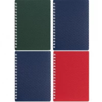 Книга записная А6 Даймонд 80л., пласт.обкл., спираль МИКС TA6380