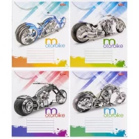 Тетрадь цветная 12 листов, линия 3498 M