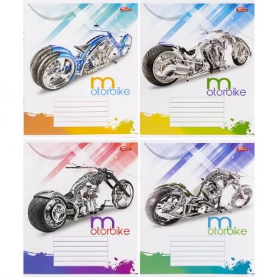 Тетрадь цветная 12 листов, линия 3498 M