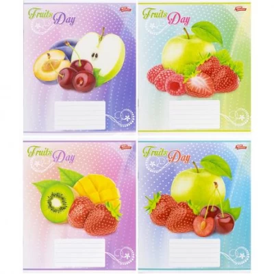 Тетрадь цветная 12 листов, клетка "3484" N