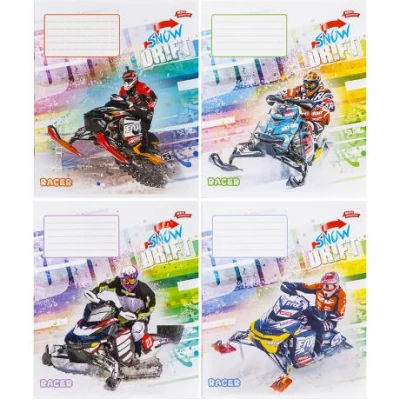 Тетрадь цветная 12 листов, клетка "3480" M