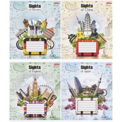 Зошит кольоровий 12 аркушів, клітинка 3352 N