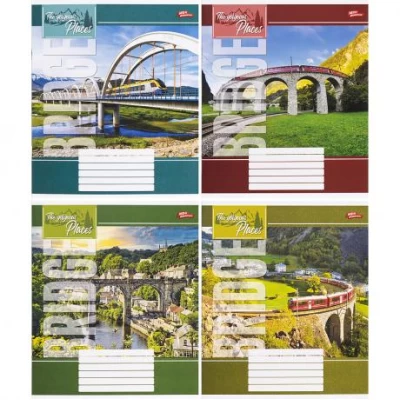 Тетрадь цветная 18 листов, ячейка 3427N