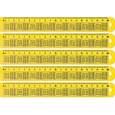Лінійка 20 см, пластикова Таблиця множення