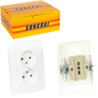 Розетка врізна подвійна 12×8,5 см 2511