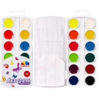 Акварель 12 цветов "Творчество" пластик "Гамма пастель 17*7,5см 400128