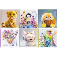 Блокнот 10*10см "Мандарин" 48 листов, интегр. обкл., чистый лист 226897/БК012/1-8