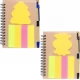 Блокнот А6 на спіралі 64ар. з набором стікерів та ручкою N02-Y