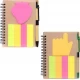 Блокнот А6 на спіралі 64ар. з набором стікерів та ручкою N02-Y