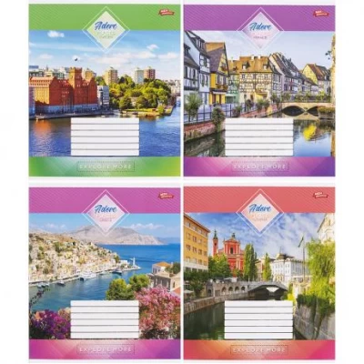 Зошит кольоровий 12 аркушів, клітинка 3437 N