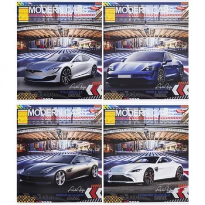 Зошит кольоровий 96 аркушів, клітинка 3587 M