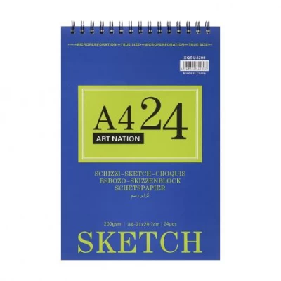 Альбом для ескізів А4 24аркуша SKETCH на спіралі XQSU4200