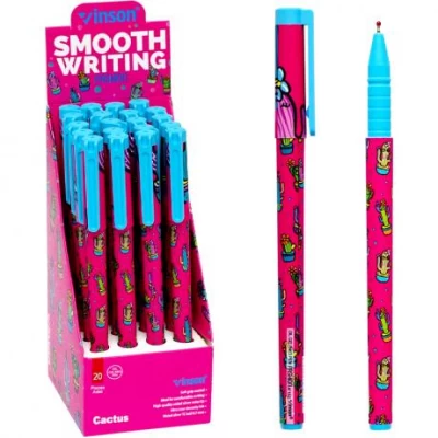 Ручка масляна VINSON Cactus синя A152